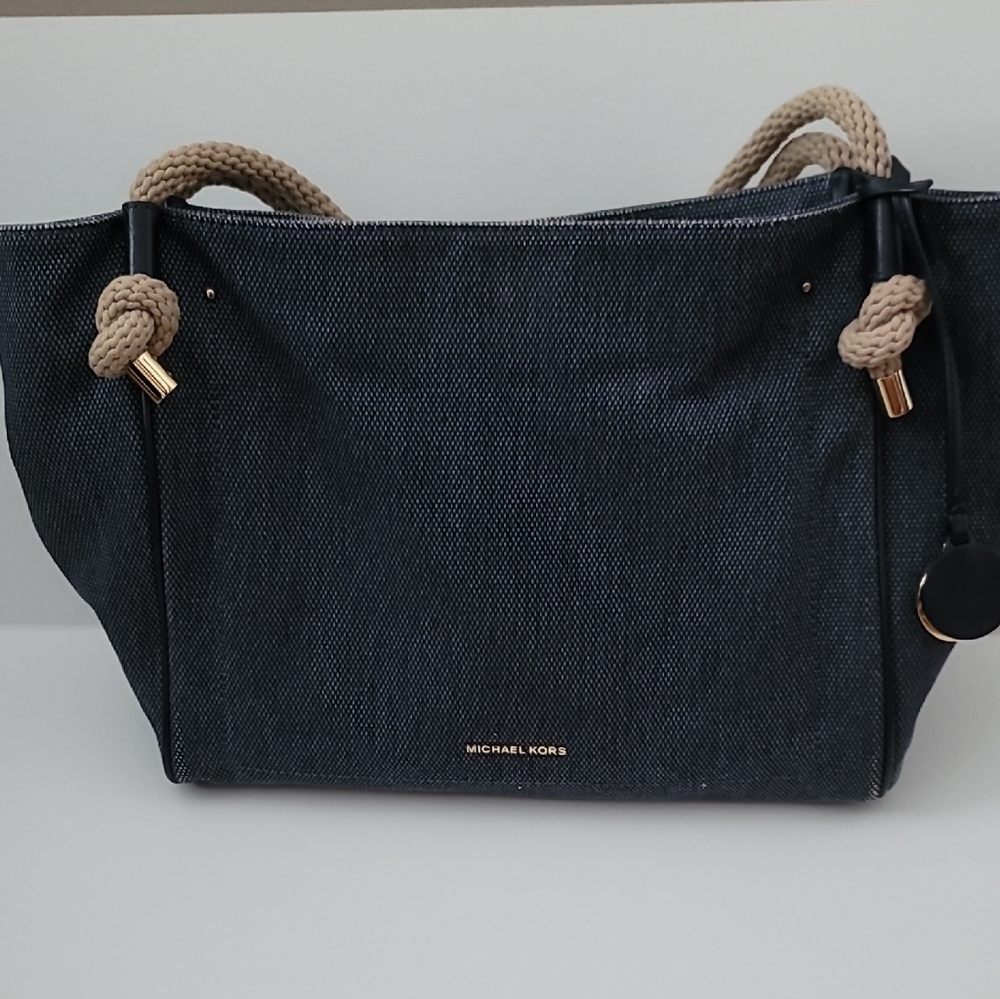 Michael Kors Black and Tan Tote Bag
